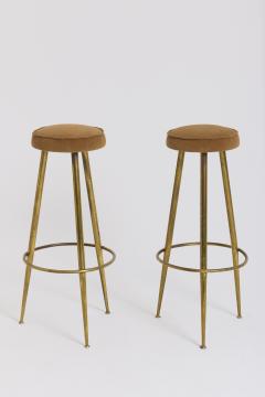 Pair of Brass Bar Stools - 4411641