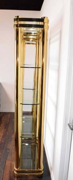 Pair of Brass Finish Etageres Attributed to Mastercraft - 1264512