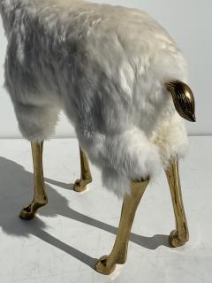 Pair of Brass Gazelle or Antelopes in Sheep Fur - 963318