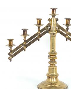 Pair of Brass Gothic Style Candelabras circa 1900 - 2807676