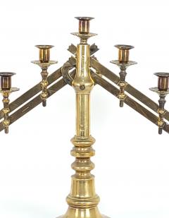 Pair of Brass Gothic Style Candelabras circa 1900 - 2807677