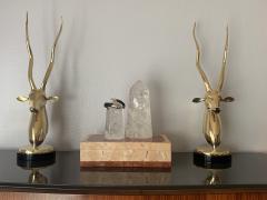 Pair of Brass Kudu or Antelope Busts - 1002372