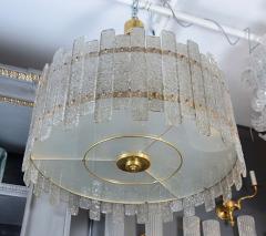 Pair of Brass Murano Glass Chandeliers - 4719145