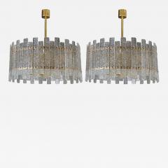 Pair of Brass Murano Glass Chandeliers - 4753815