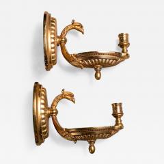 Pair of Brass Regency Style Candle Sconces - 2255765