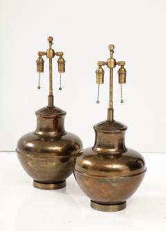 Pair of Brass Urn Shaped Lamps - 3265830