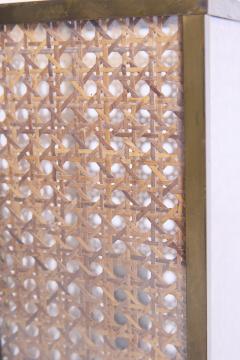 Pair of Brass and Cane Table Lamps - 4684588