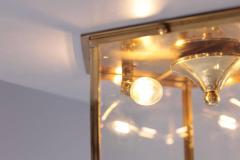 Pair of Brass and Glass Flush Mounts or Light Fixture from a German Library - 550762