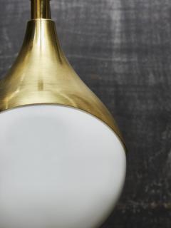 Pair of Brass and Glass Globe Wall Sconces - 1927602