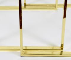 Pair of Brass and Glass Modernist Nesting Tables - 1254086