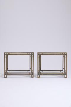 Pair of Brass and Glass Side Tables - 4717324