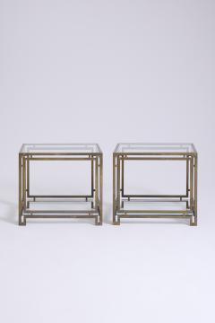 Pair of Brass and Glass Side Tables - 4717326