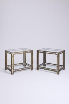 Pair of Brass and Glass Side Tables - 4717328