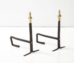 Pair of Brass and Iron Andirons - 3262580