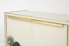 Pair of Brass and Ivory Murano Glass with Glass Discs Sideboards Italy 2023 - 3088267