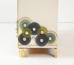 Pair of Brass and Ivory Murano Glass with Glass Discs Sideboards Italy 2023 - 3088269