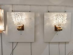 Pair of Brass and Murano Glass Sconces - 2493859