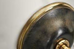 Pair of Brass and Opaline Glass Wall Lamps France 1950s - 4374122