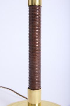 Pair of Brass and Rattan Table Lamps - 4739393