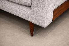 Pair of Brazilian Modern Armchairs in Caviuna Light Gray Sherpa - 4524984