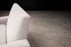 Pair of Brazilian Modern Armchairs in Caviuna Light Gray Sherpa - 4534990