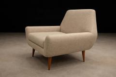 Pair of Brazilian Modern Cavi na Wood Lounge Chairs Brazil 1950s - 4526735