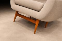 Pair of Brazilian Modern Cavi na Wood Lounge Chairs Brazil 1950s - 4526744