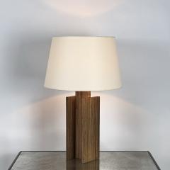 Pair of Brazilian Tigerwood Lamps with Custom Paper Shades - 4022329