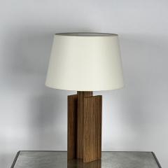 Pair of Brazilian Tigerwood Lamps with Custom Paper Shades - 4022330