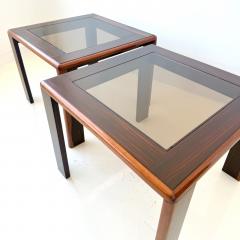 Pair of Brazilian Tropical Hardwood Side Tables 1950s - 4504731