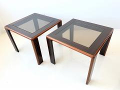 Pair of Brazilian Tropical Hardwood Side Tables 1950s - 4504813