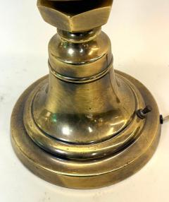 Pair of British Mid Century Modern Neoclassical Brass Baluster Table Lamps - 4523506