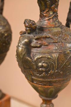 Pair of Bronze Ewers Mounted as Lamps - 2950285