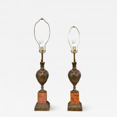 Pair of Bronze Ewers Mounted as Lamps - 2957036