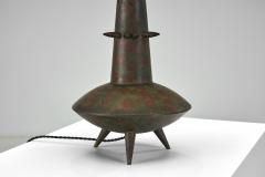 Pair of Bronze Sculptural Table Lamps France 1970s - 4338195