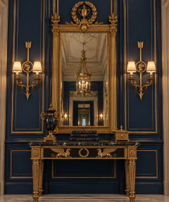 Pair of Bronze Two Light Neoclassical Wall Sconces - 4787522