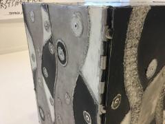 Pair of Brutal Soldered Aluminum Cabinets - 4628191