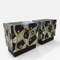 Pair of Brutal Soldered Aluminum Cabinets - 4759391