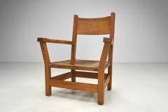 Pair of Brutalist Armchairs with Leather Seats Europe 1970s - 4365597