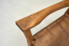 Pair of Brutalist Armchairs with Leather Seats Europe 1970s - 4365601