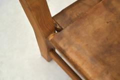 Pair of Brutalist Armchairs with Leather Seats Europe 1970s - 4365602