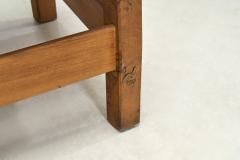 Pair of Brutalist Armchairs with Leather Seats Europe 1970s - 4365606