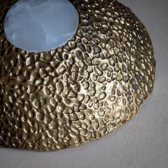 Pair of Brutalist Bronze Wall Lamps by Cierre Lampadari Milan 1960s 70s - 4435950