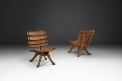 Pair of Brutalist Spade Chairs The Netherlands ca 1960s - 4452508