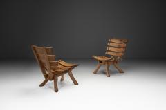 Pair of Brutalist Spade Chairs The Netherlands ca 1960s - 4452509