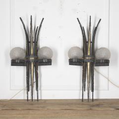 Pair of Brutalist Style French Wall Sconces - 3271278