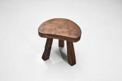 Pair of Brutalist Tripod Stools France 1960s - 4184674