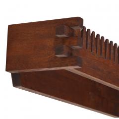 Pair of Brutalist style Carved Oak Hat and Coat Racks C 1960 - 4597770