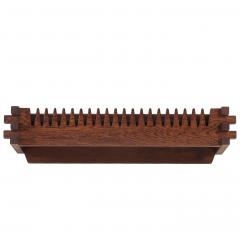 Pair of Brutalist style Carved Oak Hat and Coat Racks C 1960 - 4597773