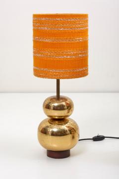 Pair of Bubble Brass 1970s Table Lamps with Original Shades - 766403